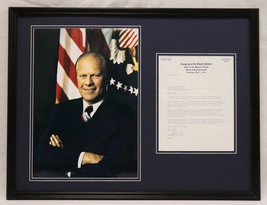 Gerald Ford Signed Framed 1971 Typed Letter &amp; Photo Display - £236.85 GBP