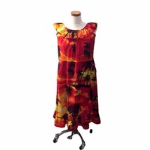 Vintage KOLE KOLE Hawaiian Dress Luau Tiki  Sunset USA Off Shoulder Size... - £21.76 GBP