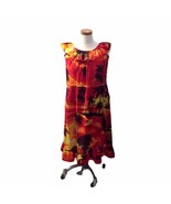 Vintage KOLE KOLE Hawaiian Dress Luau Tiki  Sunset USA Off Shoulder Size... - £22.22 GBP
