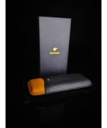 Yellow and Black  Leather  3 Cigar Carrying Case NIB - $90.25