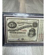 1880&#39;S $5.00 STATE OF LOUISIANA &quot;BABY BOND&quot; WITH 4 INTEREST COUPONS PCS JD - €25,42 EUR