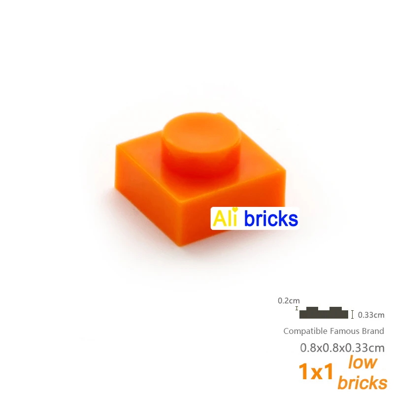 100pcs/lot MOC Parts 3024 Plate 1 x 1 Compatible Bricks DIY Bmble Building Block - £19.30 GBP