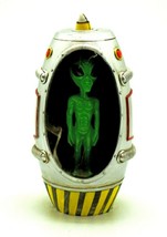 Alien in Spaceship 3153 LED Light Up Backflow Cone Incense Burner 7.5&quot; H - £24.92 GBP