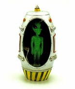 Alien in Spaceship 3153 LED Light Up Backflow Cone Incense Burner 7.5&quot; H - £24.92 GBP