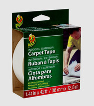 Duck White CARPET TAPE In/Outdoor Install &amp; Repair 1.41&quot; W x 42 ft. L 28... - £18.70 GBP