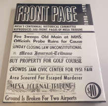 Mesa Tribune Newspaper: Front Page 1898-1978 (New In Wrapper) Hc Dj Arizona Book - £19.55 GBP