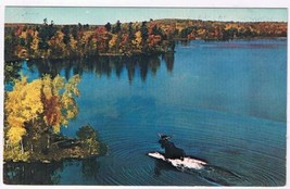 Canada Postcard Mr Moose Monarch Of The North Swimming In Lake - $2.09