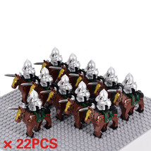 LOTR Mounted Rohan Royal Guards Heavy Sword Infantry Army 22 Minifigures Set - £25.59 GBP