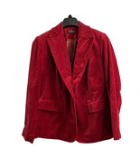 Valerie Stevens Velvet Blazer Womens 14W Burgundy Red Jacket Holiday Chr... - $40.56 CAD