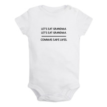 Commas Save Lives Funny Romper Baby Bodysuits Newborn Infant Jumpsuit Kid Outfit - £8.24 GBP