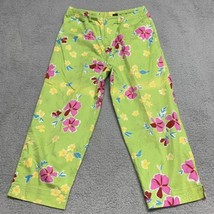 Erika Capri Crop Pants Women Size 10 Tropical Floral Print  Beach Travel... - £7.44 GBP