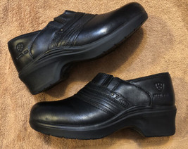 Ariat Women&#39;s Black Size 8.5B Steel Toe Clog Work Shoes 10002368. VGC. - £31.06 GBP