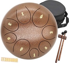 For Camping, Yoga, Or Meditation, This Steel Tongue Drum Tank, And Finger Picks. - $51.94