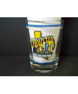 Houston round heavy base shot glass souvenir Skyline Information Libbey ... - $8.59