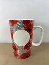 2015 Starbucks Dot Collection Red Floral Poppy 16 oz Mug Cup  - £15.80 GBP