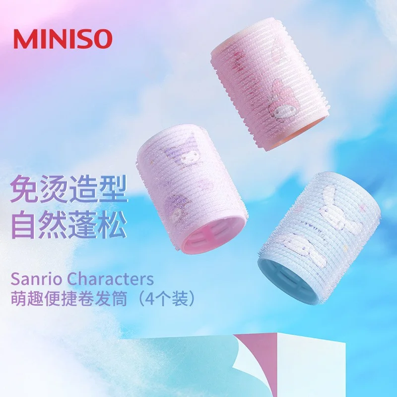 4 pcs/box MINISO Sanrio Cute Convenient Curly Hair Barrel Artifact Kuromi - £10.40 GBP