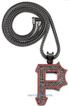 Carta P Colgante 91.4cm Collar Con Cristal Diamantes Imitación Hip Hop Cadena - £28.78 GBP