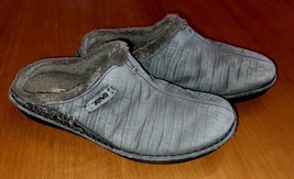 Teva Womens Kiru Mule Clog Slip On Shoes Faux Fur Lined Gray Suede Size US 6 - £20.98 GBP