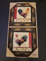 2 Pack Rooster Trivets 2010 New View Wall Art Square 6&quot;X6&quot; New In Package - £17.04 GBP