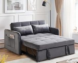 55.5&#39;&#39; Loveseat Sleeper Sofa Bed 3-In-1 Pull Out Couch Adjustable Backre... - $796.99