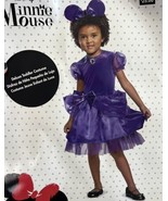 Disney Minnie Mouse Halloween Costume Toddler Sz 2T Purple Dress &amp; Headb... - £19.44 GBP