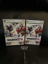 Madden NFL 10 Microsoft Xbox 360 Box and Manual Video Game - $3.59