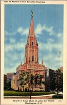 Washington D.C. America&#39;s Beautiful Churches Linen Posted 1940 Vintage Postcard - £5.89 GBP