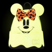 Loungefly Disney Ghost Minnie Glow in the Dark Halloween Cosplay Mini Ba... - $129.99