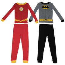 Batman and The Flash Cosplay 4-Piece Boys Pajama Set Multi-Color - £26.61 GBP