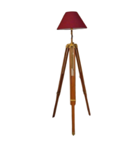 Vintage Nautical Tripod Lamp Stand Wooden Floor Lamp Stand Antique Style... - $101.12
