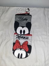 Disney MICKEY &amp; MINNIE MOUSE 2-Pack Oversized Mini Oven Mitts New - £7.96 GBP