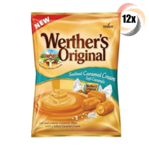 12x Bag Werther&#39;s Salted Caramel Cream Soft Caramels Filled Candy Chews ... - £21.34 GBP