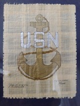 Studio D&#39;Arte Flomar Siracusa Italy WW2 ?  US Navy Anchor Art Framed Han... - $46.39