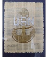 Studio D&#39;Arte Flomar Siracusa Italy WW2 ?  US Navy Anchor Art Framed Han... - £36.65 GBP