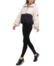 DKNY Womens Roebling Fleece Half-Zip Pullover Color Egg Nog Size Large - £87.92 GBP