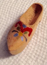 Vintage Miniature Wood Dutch Holland Painted Hand Carved Wooden Shoe - £5.47 GBP
