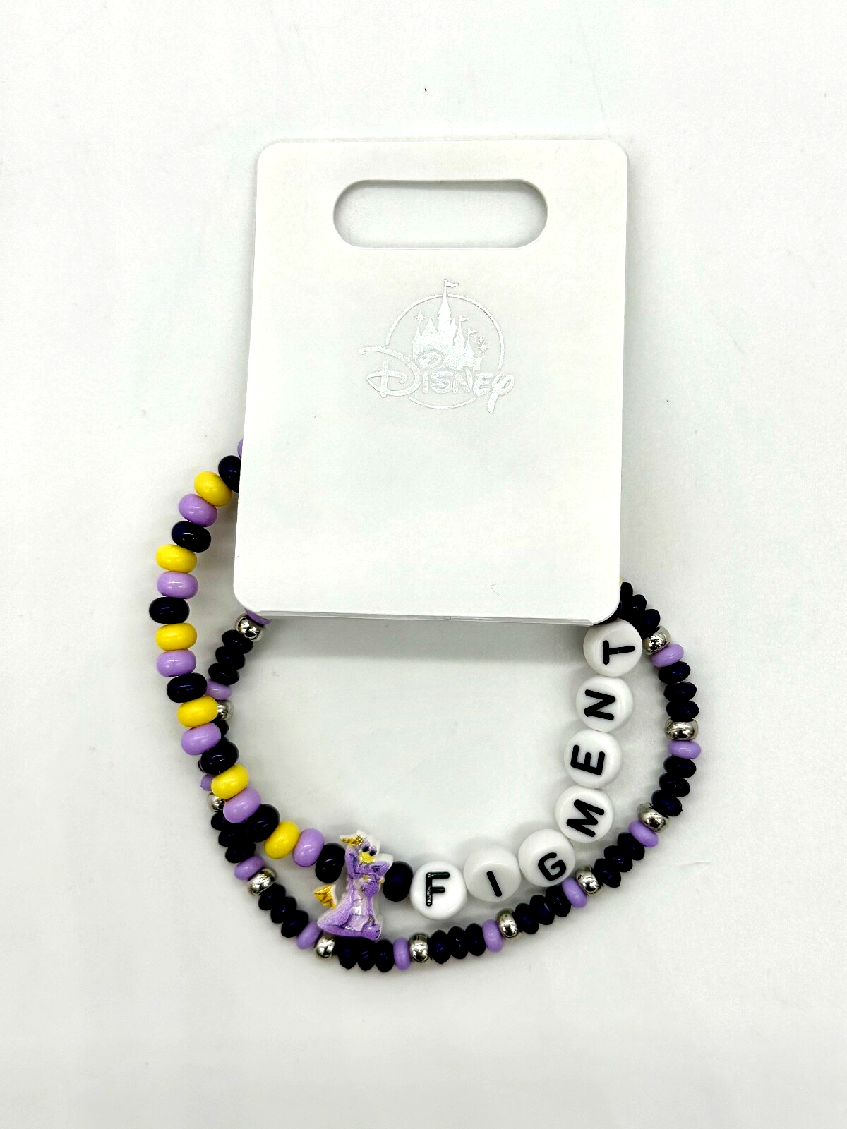 Disney Parks Figment Friendship Bracelet Purple Silver Yellow EPCOT Imag... - $28.70