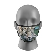 Animals Leopard FACE MASK Tiger Cat LEO Nature Triple Layered Fashion Cloth New - £11.39 GBP
