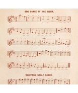 1891 Dog Dance Chippewa Scalp Sheet Music Victorian Indian War History F6G - $549.97 MXN