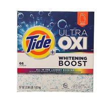 1X Tide Ultra Oxi Whitening Boost All In One Laundry Booster 57oz 66 Loa... - $42.00