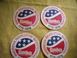 Sambo&#39;s Restaurants Bicentennial Beverage Coasters - $8.00