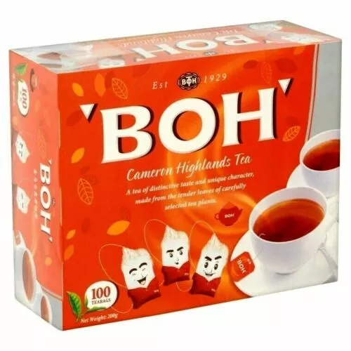 1 Box BOH Plantation Cameron Highlands Tea Malaysia Famous 100 Teabags DHL - £34.46 GBP
