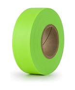 IPG Flagging Ribbon, 1.18&quot; x 50 yd, Lime Glow (Single Roll) - $17.43