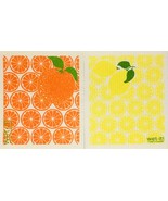 Wet-It! Swedish Treasures Dishcloth &amp; Cleaning Cloth -Set of 2- Oranges ... - $20.51 CAD