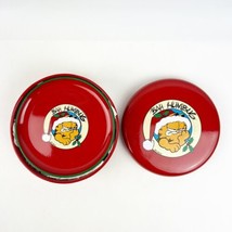 NEW Vintage 1978 Garfield Cat Christmas Holiday Bah Humbug 6 Coaster Case Holder - £27.86 GBP