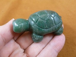 Y-TUR-LAO-711 green Aventurine TURTLE tortoise carving FIGURINE gemstone turtles - £14.05 GBP