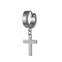 Stainless Steel Cross Drop Earrings For Men Women Teens Hip Hop Punk Trendy Styl - £7.47 GBP