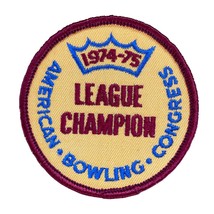 1974-75 League Champion Patch Vintage American Bowling Congress - £11.65 GBP