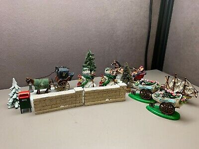 Lot of 13 Christmas Snow Village Miscellaneous Dept. 56 Plus More Miniatures - $65.83
