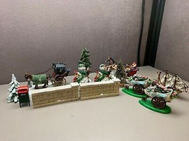 Lot of 13 Christmas Snow Village Miscellaneous Dept. 56 Plus More Miniatures - £51.78 GBP